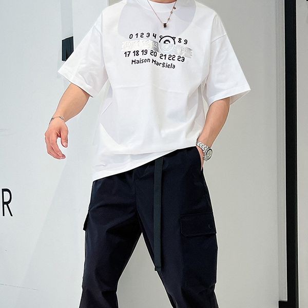 超入手困難♪メゾンマルジェラ MM6 半袖 tシャツ 偽物 ホワイト Max34517